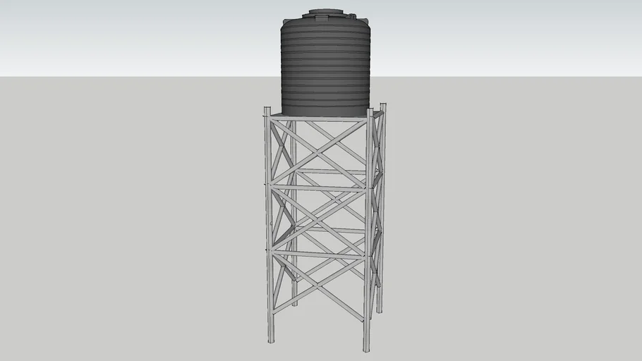 Storex water tank with steel support