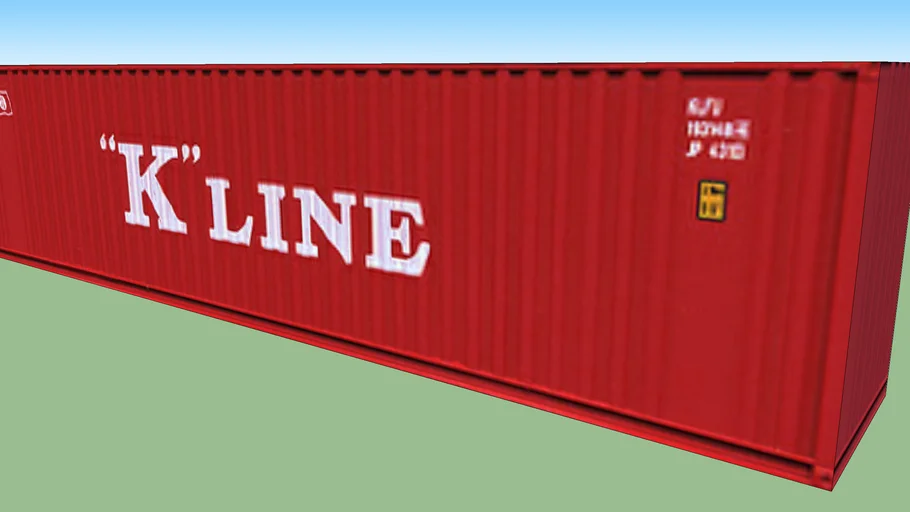 K-Line Container With The Doors Open | 3D Warehouse