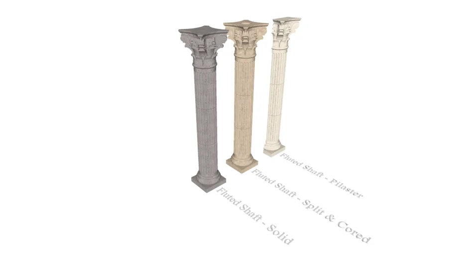 Materials Marketing  - Corinthian Fluted Shaft Columns