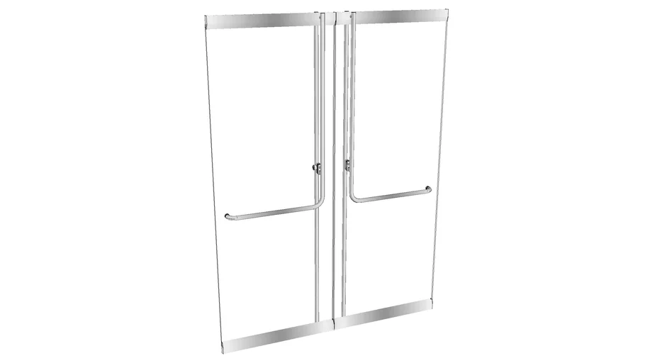 Double Exit Glass Doors | 3D Warehouse