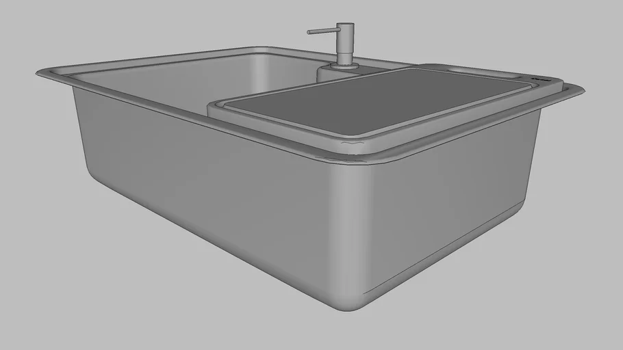 DOCOL - CUBA DE SOBREPOR/EMBUTIR DOCOLMASSIMA 68x48 C/ ACESSÓRIOS - INOX ESCOVADO