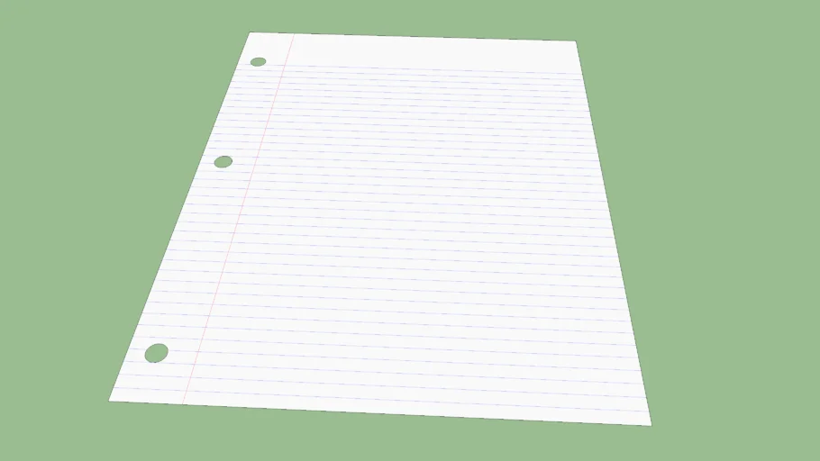 Notebook Paper | 3D Warehouse