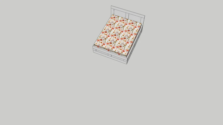 Ikea Brimnes Bed frame and headboard with storage