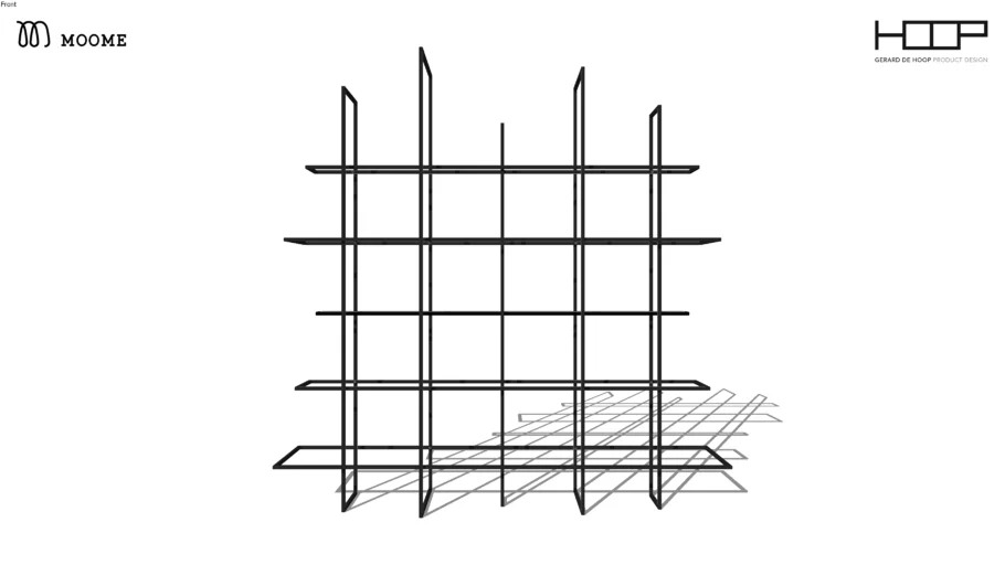 Bookcase, room divider FRAMES 2.5 - design by Gerard de Hoop
