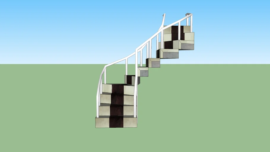 escalera en semi caracol