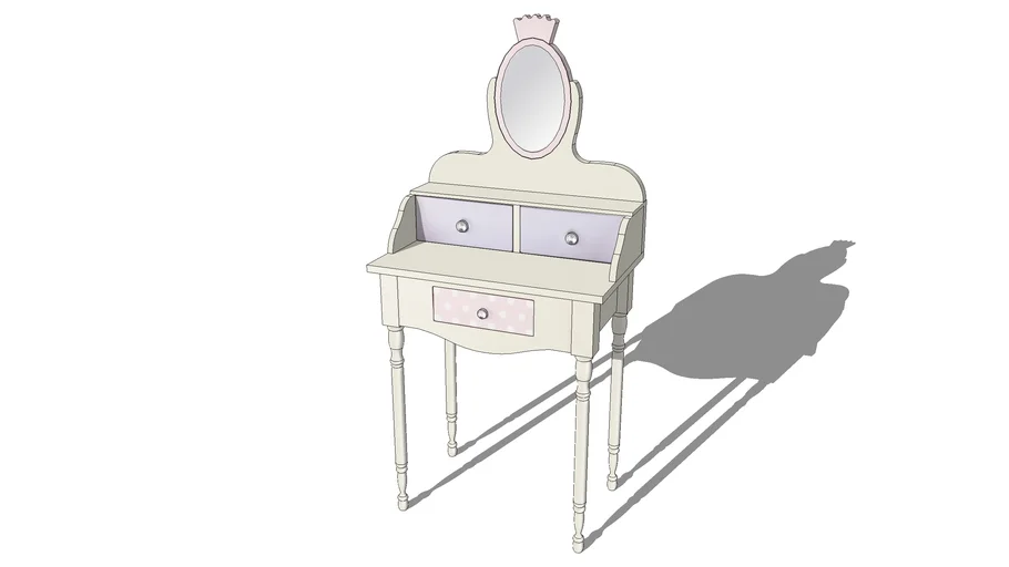 Coiffeuse enfant ivoire PRINCESSE, Maisons du monde. Réf: 135459 prix 188,00 €