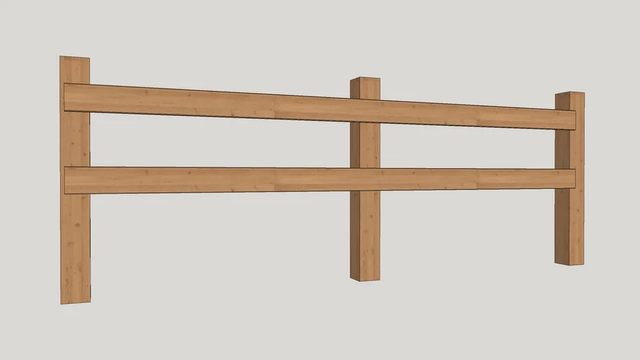 (DYNAGROUP) - Fence - Dyna Timber - 2400 x 1200H Post & 2 Rail