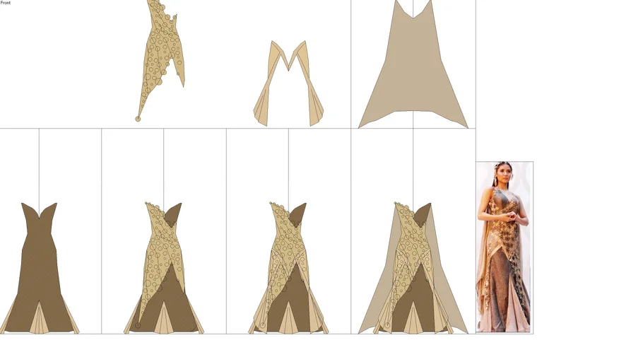 Danaya's palace gown, ENCANTADIA. 2D.
