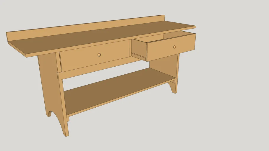 Shaker Bake-Room Table | 3D Warehouse