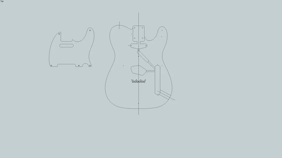 53 telecaster template | 3D Warehouse