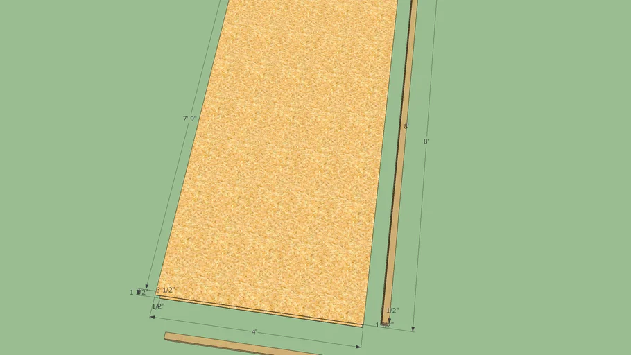 4' x 8’ x 4 1/2” SIP panel with individual 2 x 4’s for bracing