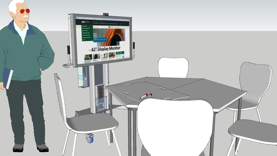 Portable TV Trolley for Meeting & Group Learning Spaces