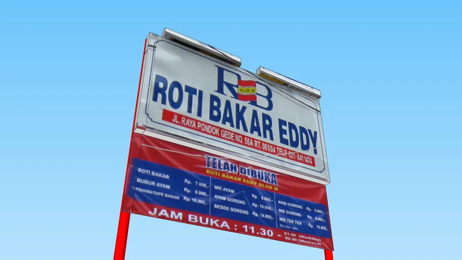 Roti Bakar Eddy Billboard at Pondok Gede