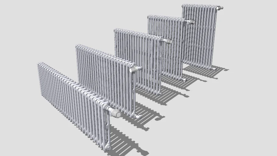 Radiateurs CONFIGURABLES en fonte 2 colonnes | 3D Warehouse