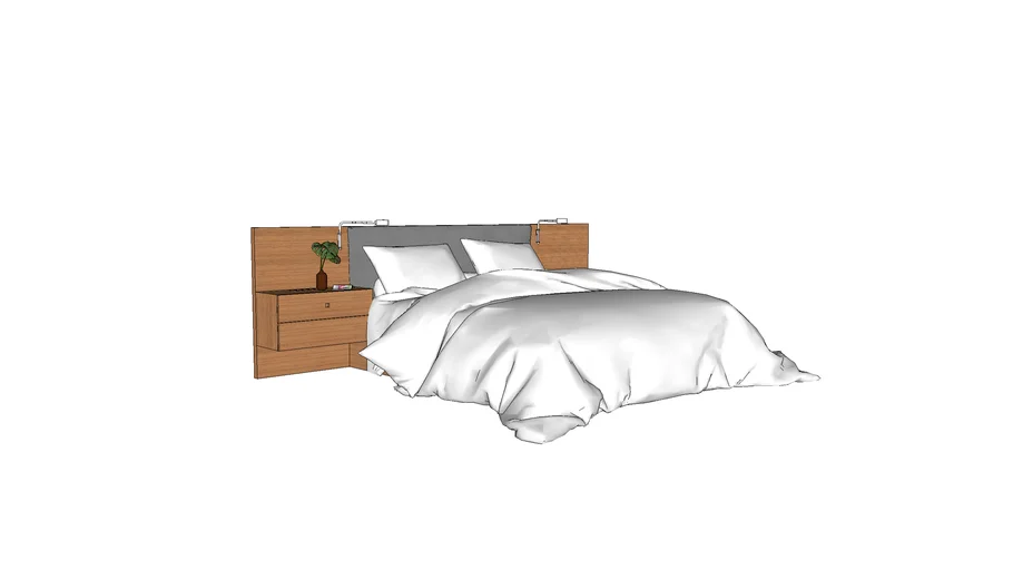 Cama de casal com cabeceira