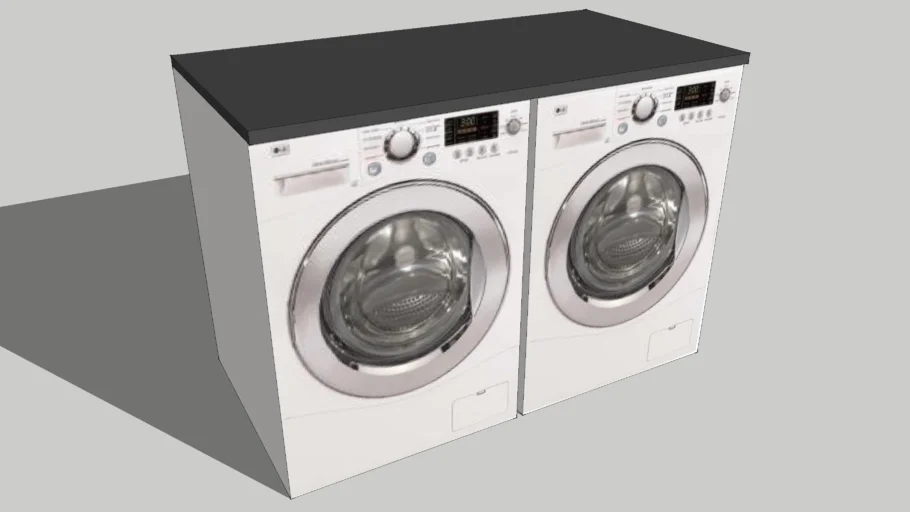 LG Compact Front Load Washer and Dryer with Countertop