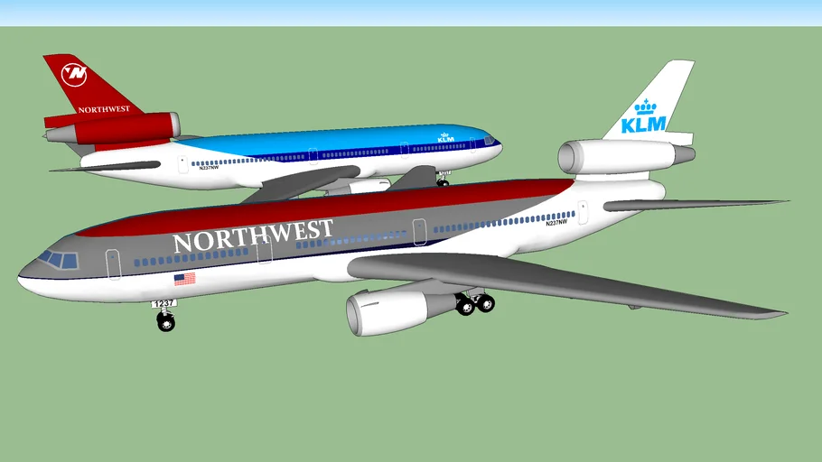 1/400 ノースウエスト航空DC-10-30NW/KLハイブリッドカラー 1/400 ノースウエスト航空DC-10-30NW/KLハイブリッドカラー レア