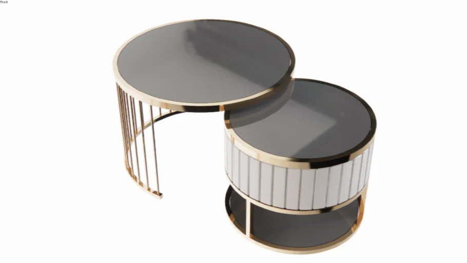 double round coffee table