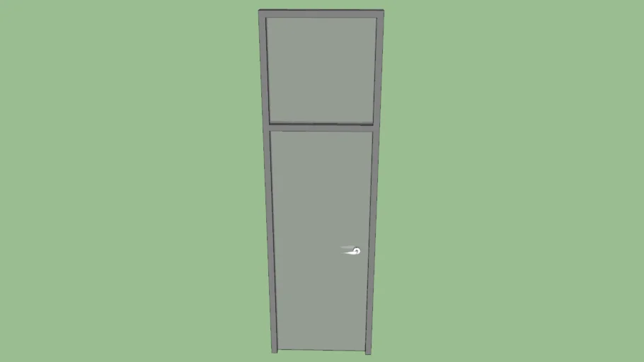 PORTA DE VIDRO 80 cm COM BANDEIRA