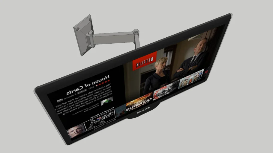 TV plana con soporte a pared