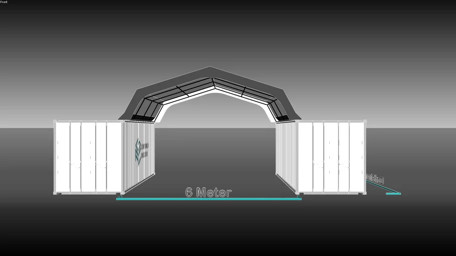 Fabric container roof shelter