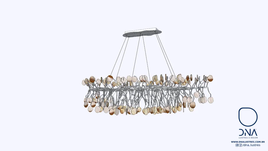 LUSTRE BRANCH BRANCO - GALHOS