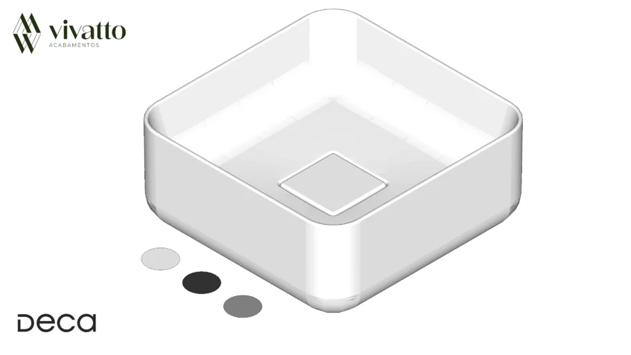 Cuba De Apoio 30cm Quadrada Slim - Deca Louças