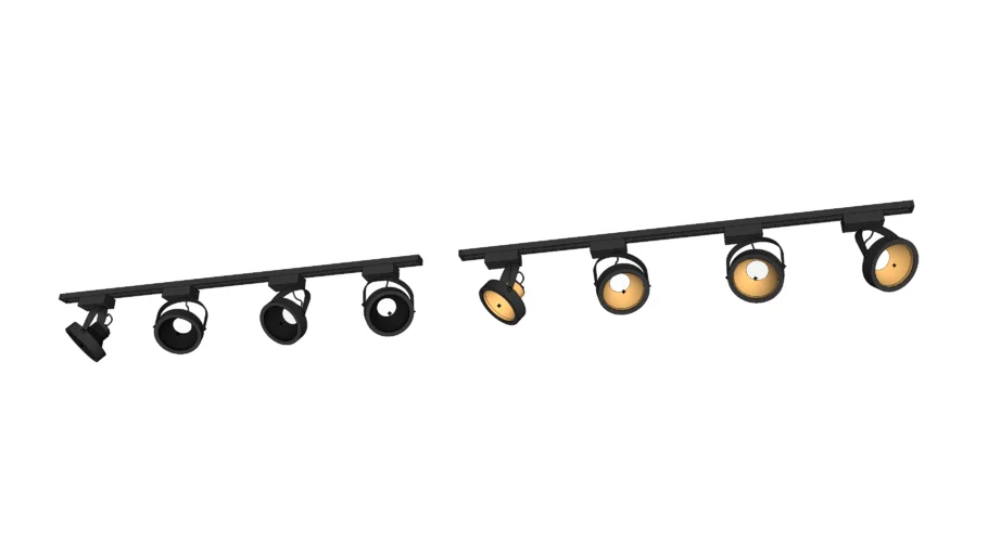 Luminária trilho eletrificado Spot AR111 _ Track light rail lamp - E-led