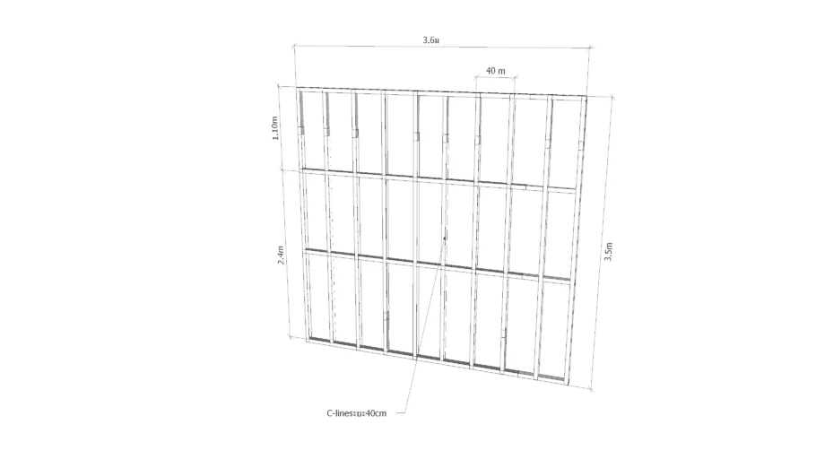 Plan โครงเคร่าผนังเเละบาน