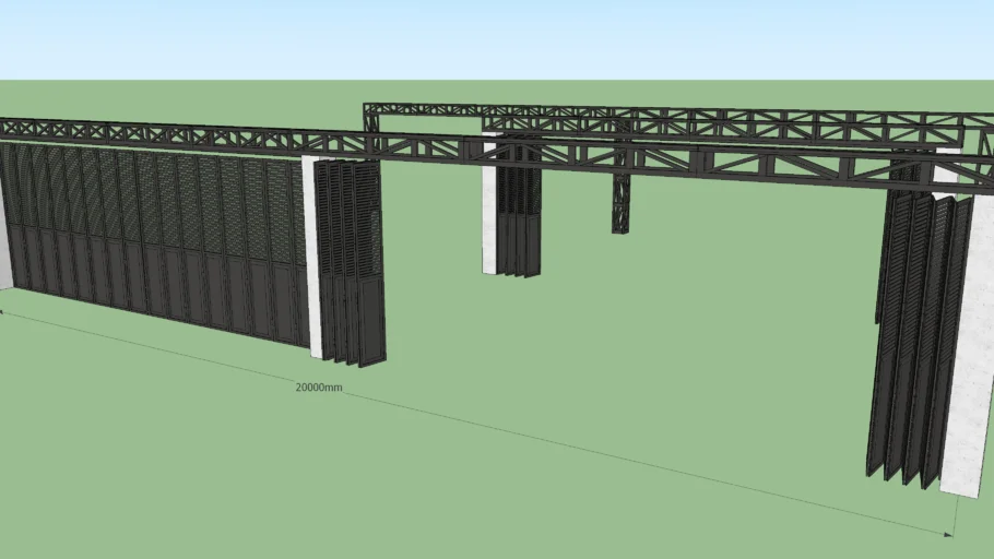 Folding door gate