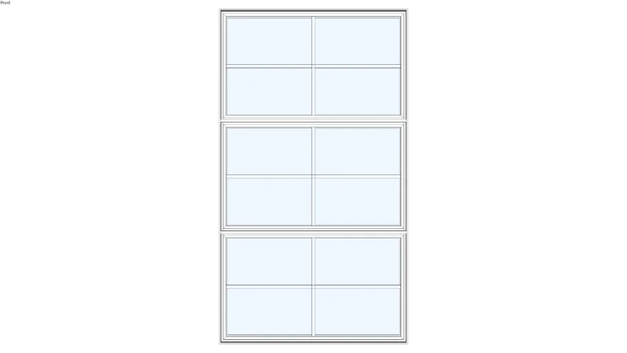 Thermally Improved Aluminum | A250 Picture Window 3-Lites Vertical