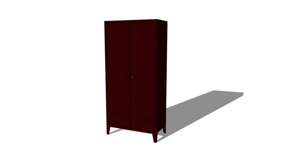 Armoire rouge métal LOFTER