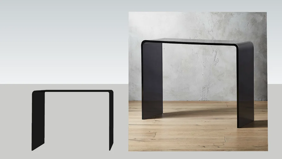 CB2- PEEKABOO 38 SMOKE ACRYLIC CONSOLE TABLE