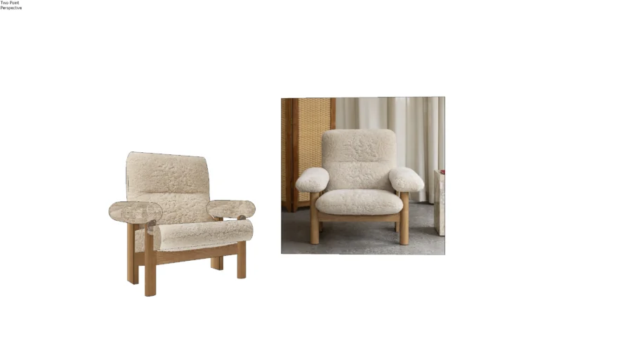 Anderssen & Voll - Brasilia, Lounge Chair, Sheepskin