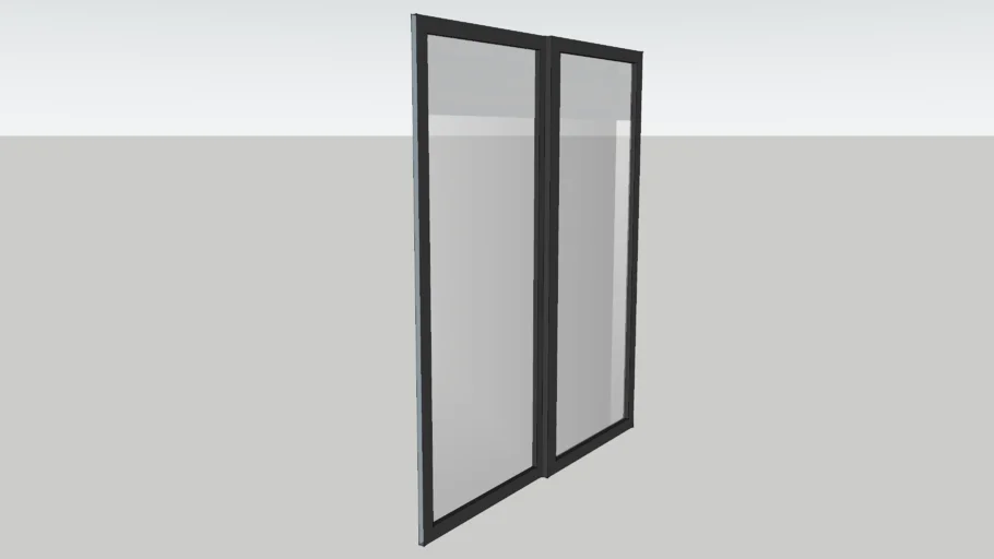 Ventanal aluminio gris 3" vidrio trasparente