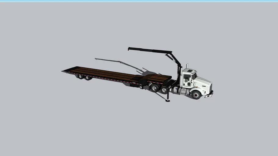 Kenworth T800 Crane Landoll Trailer