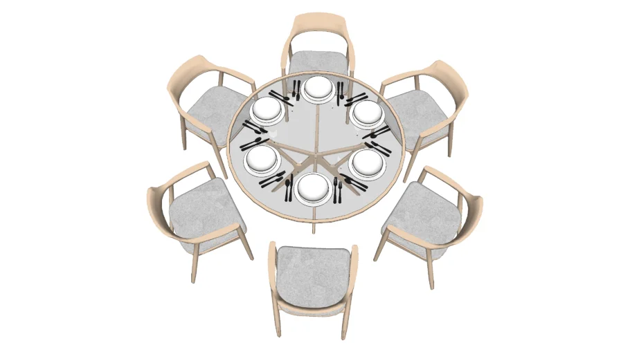 Table set 02 | 3D Warehouse