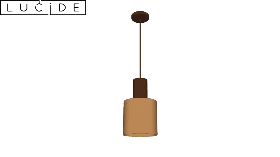 Lucide TOLEDO - Pendant light - Ø 20 cm - 1xE27 - Amber