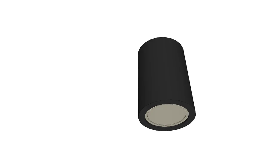 SPOT DE SOBREPOR TUBO CILÍNDRICO AR111 Ø12,7X12,5CM ALUMÍNIO PRETO - PORTOFINO PL1090