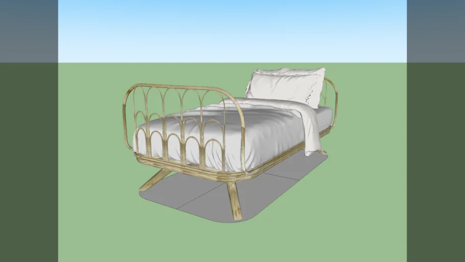 cama de solteiro estilo Boho