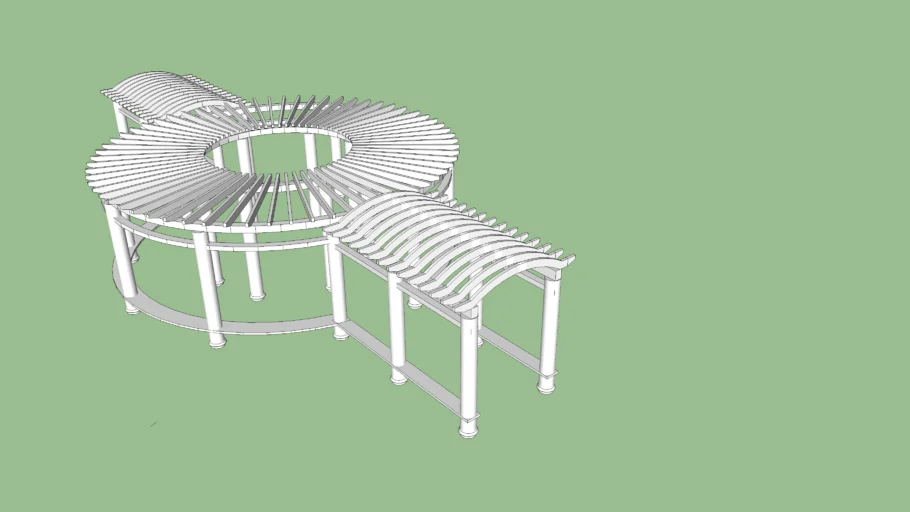 circle pergola.skp