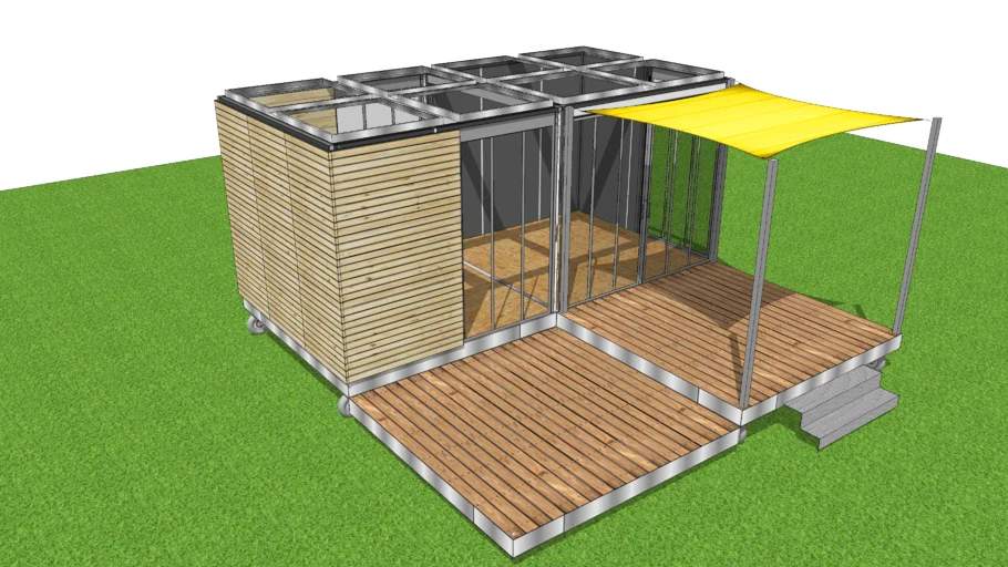 un cube dans mon jardin 18m²