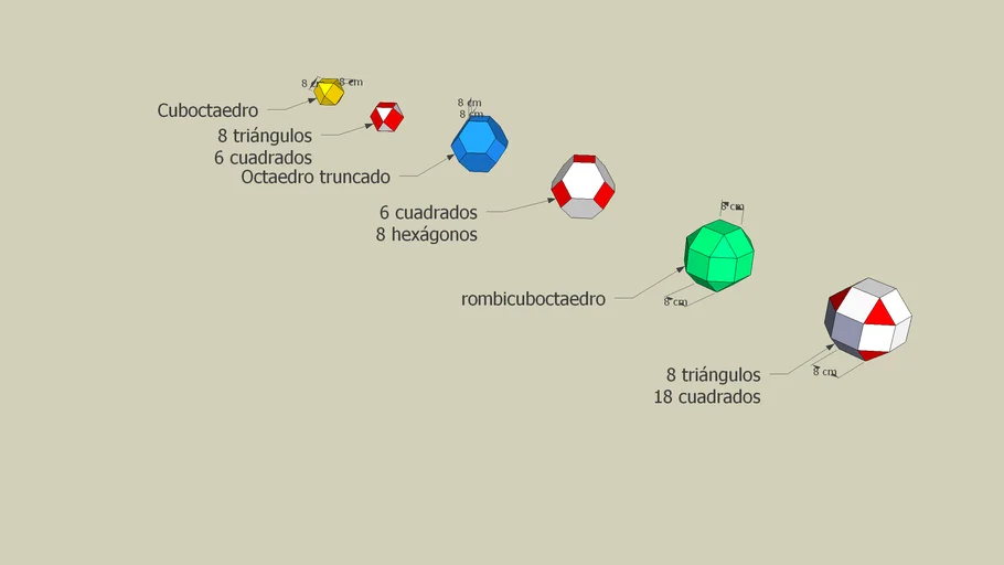 TRES SÓLIDOS ARQUIMEDIANOS