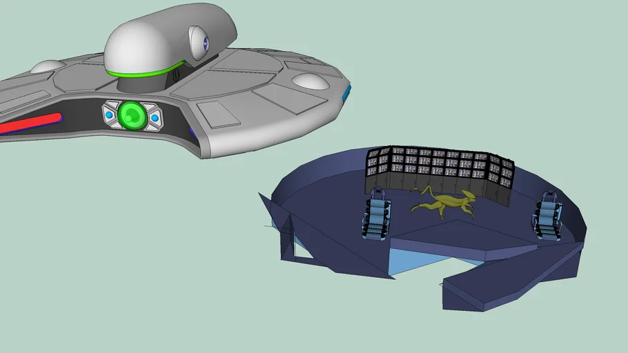 Alien in the control Room/ UFO