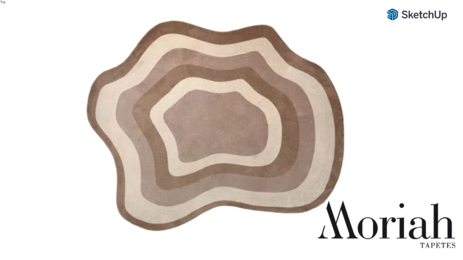 Tapete Sala Orgânico Waves Mirage - Moriah Tapetes