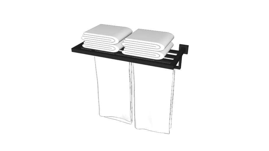 towel rack with towels