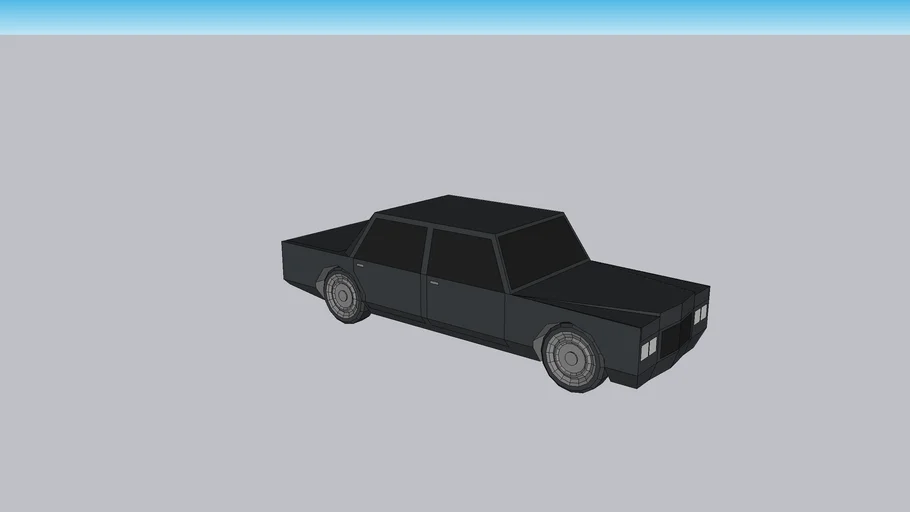 Low poly old car