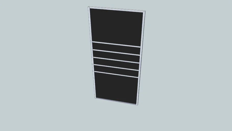 Sliding Door Black Six Panel