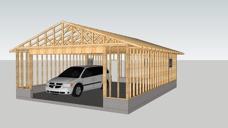 Stand-alone two car garage