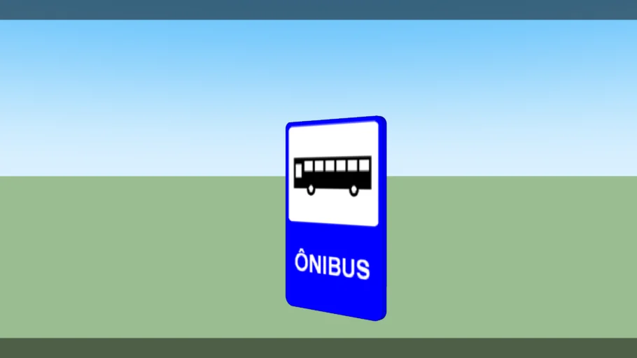 Placa Ponto de Onibus (parada de onibus)